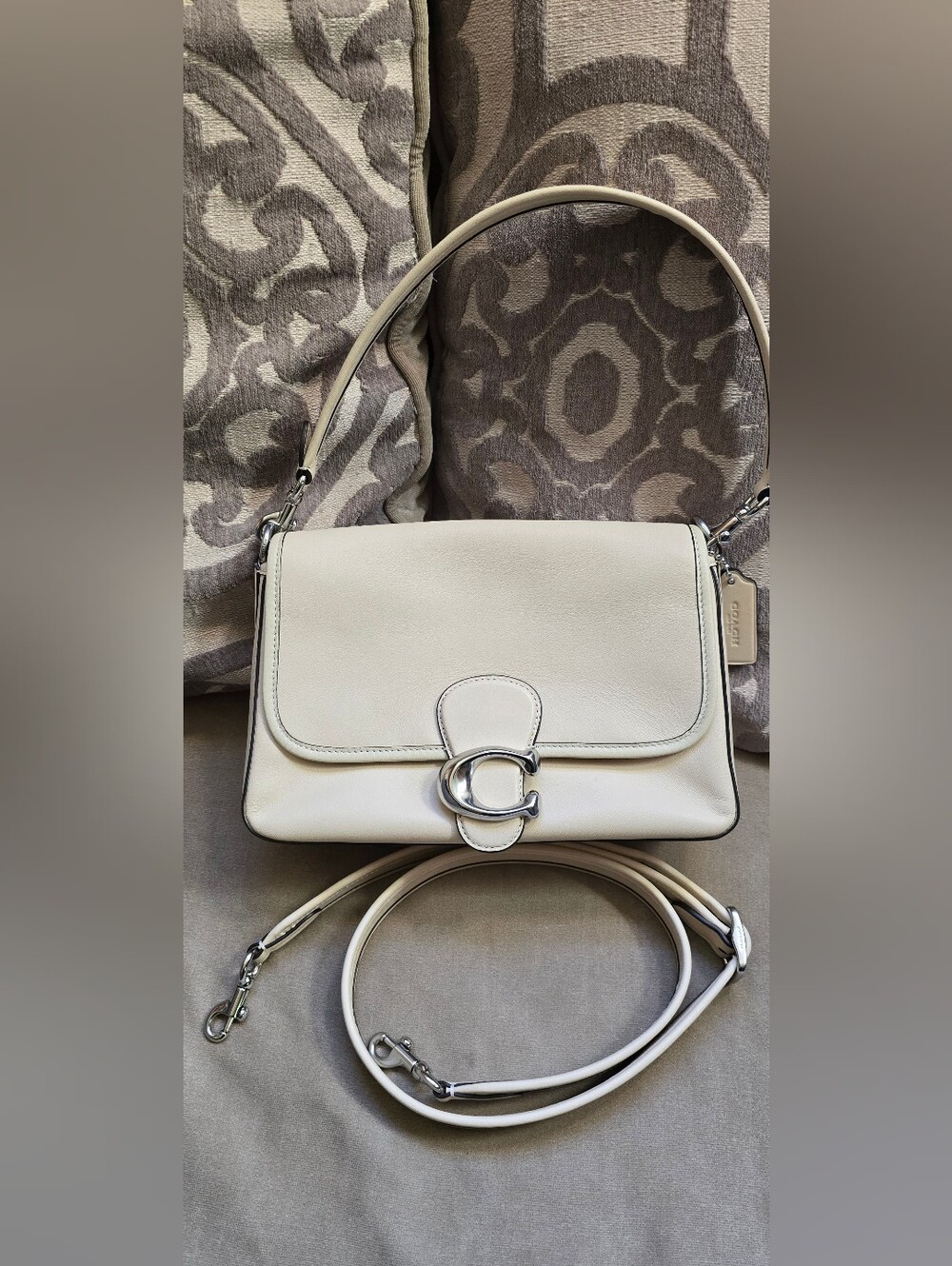 Coach Soft Tabby Shoulder Bag In Ivory